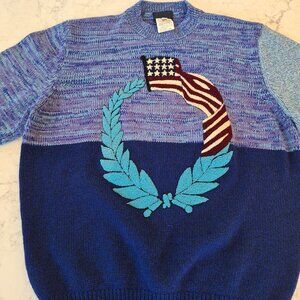 Vintage Gianni Versace Lambswool & Cashmere Sweater - 4th of July - Patriotic
